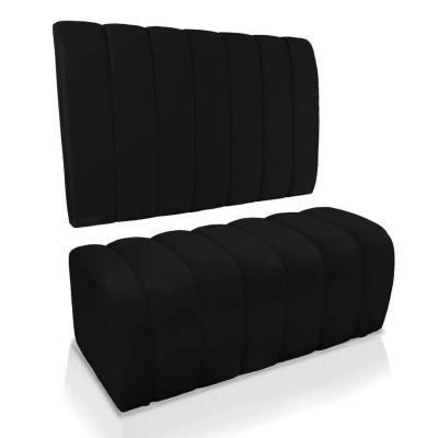 Kit Calçadeira Painel Olivia Solteiro 90cm Preto