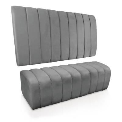 Kit Calçadeira Painel Olivia Casal 140cm Cinza