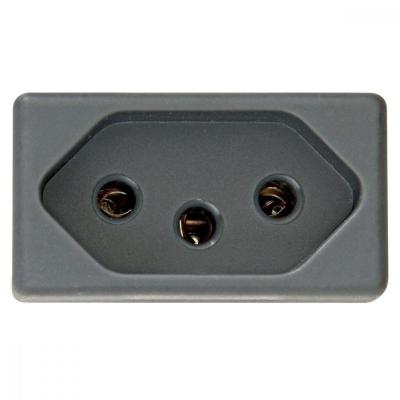 Módulo para Tomada 2p+t Tramontina Izyflat 10 A 250V Grafite
