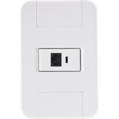 Conj 4x2 1 Tomada Telefone Rj11 Tramontina Tablet Branco