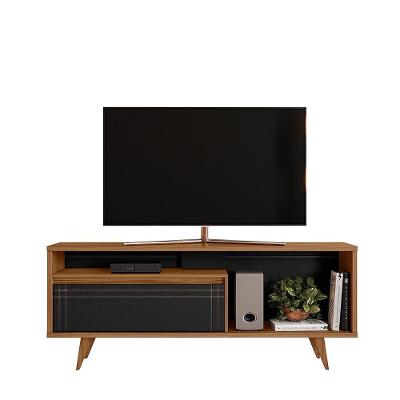 Rack Para Sala Tv Até 60" Nt1315 Freijó Trend/preto Tx Notável Móveis Freijó Trend/preto Tx