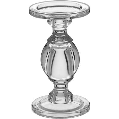 Castiçal 20X11X11Cm Vidro Transp