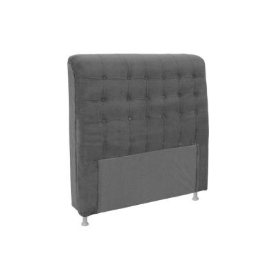 Cabeceira Cama Box Estofada Solteiro Solteiro Dama Suede Cinza - Simbal