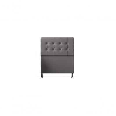 Cabeceira Atenas 90 Cm Cama Box Solteiro Suede Cinza