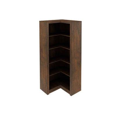 Guarda Roupa Closet de Quarto Canto Oblíquo ME4132 c/ 4 Prateleiras Aberto s/ Portas Rústico - Tecno Mobili