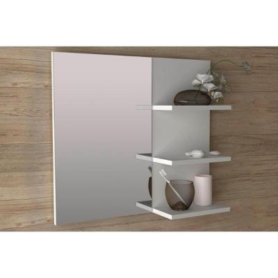 Armário de Banheiro c/Espelho BN3608 3 Prateleiras 60cm cor Branco - Tecno Mobili