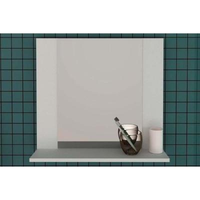 Armário de Banheiro c/Espelho BN3610 1 Prateleira 60cm cor Branco - Tecno Mobili