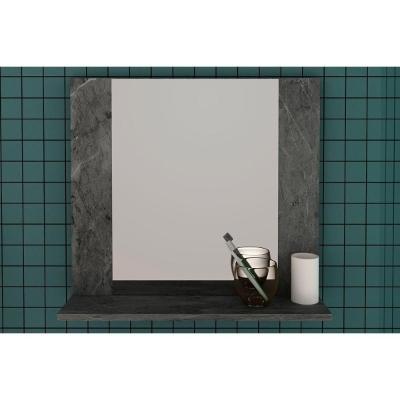 Armário de Banheiro c/Espelho Suspenso BN3610 60cm cor Mármore Lunar - Tecno Mobili