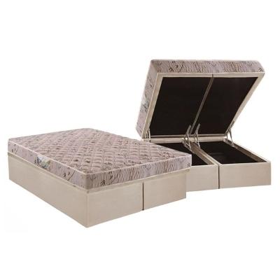 Conjunto Box Baú Queen: Colchão Espuma Herval D28 St .Louis + Base CRC Suede Clean(158x198)