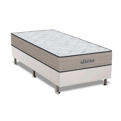 Conjunto Box Solteiro: Colchão Espuma Orthoflex D45 Genova + Base CRC Courano White(88x188)