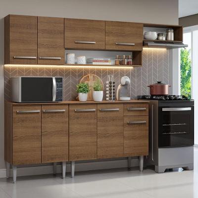 Armário De Cozinha Compacta 229cm Rustic Emilly Madesa 13 Rustic