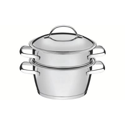 Cuscuzeira Allegra Inox Com Fundo Triplo 2 Peças Tramontina