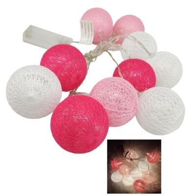 Luminaria Varal Natal Lampada Natalino Led Pilha Aa 10 Bolas Enfeite Quarto Sala Mesa
