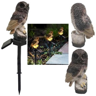 Coruja Luminaria Solar Luz Led Iluminaçao Teto Jardim Quintal Varanda Enfeite Multiuso Res
