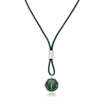 Colar Cana De Açúcar No Paracord Com Tora Prateada