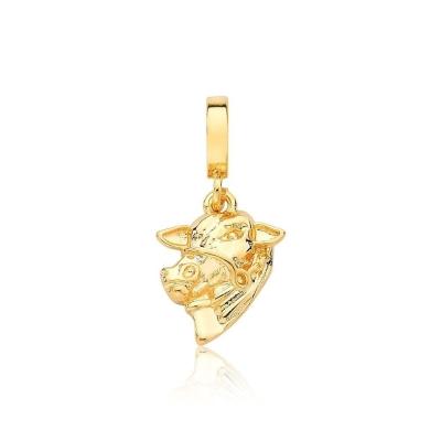 Charm Vl Agro Cabeça De Boi Revestido Em Ouro