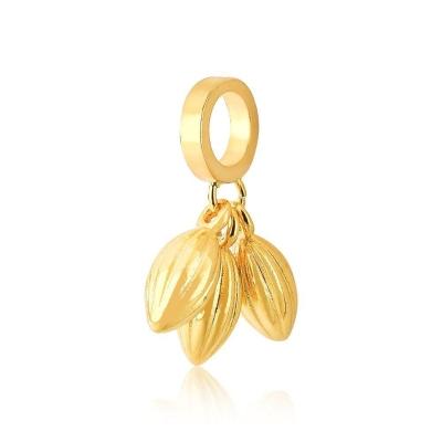 Charm Cacaus Revestido Em Ouro