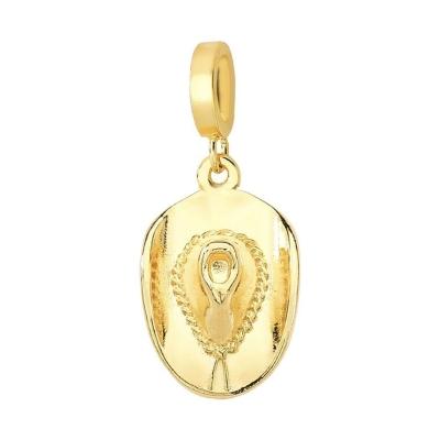 Charm Chapéu Revestido Em Ouro