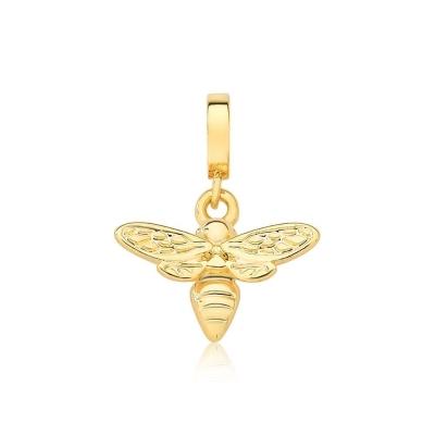 Charm Abelha Revestido Em Ouro