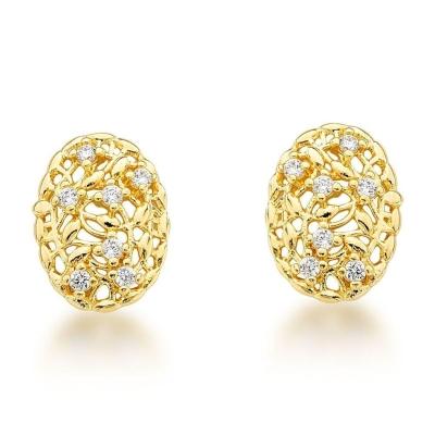 Brinco Dourado Delicado Banhado A Ouro 18k