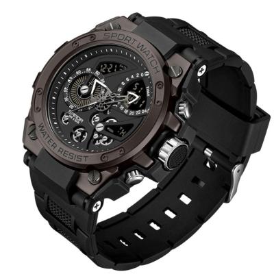Relógio Masculino Luminoso Dual Display Impermeável Esportivo - Preto