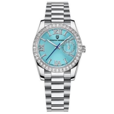 Relógio Feminino De Quartzo Design Ultra Fino Elegante Com Strass Impermeavel - Azul