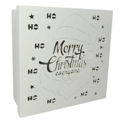 Caixas Brancas 100% Mdf (17x17x07) Merry Christimas
