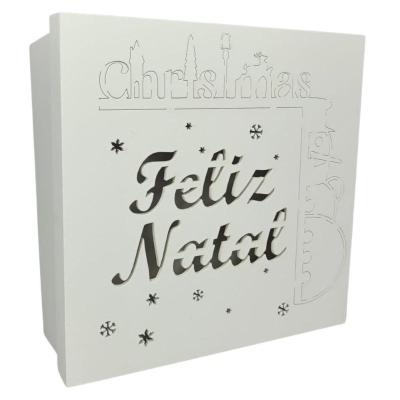 Caixas Brancas 100% Mdf (17x17x07) Christimas
