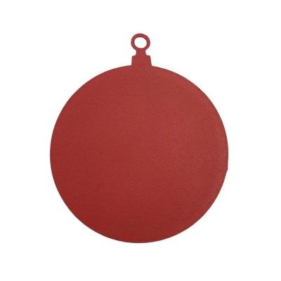 Kit 10 Un. Enfeite Bolinha De Natal Em Mdf (07x06) Vermelho