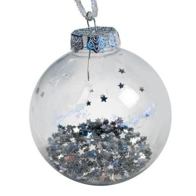 Bola Transparente Estrela/flocos De Neve Sort 8cm Kx7379