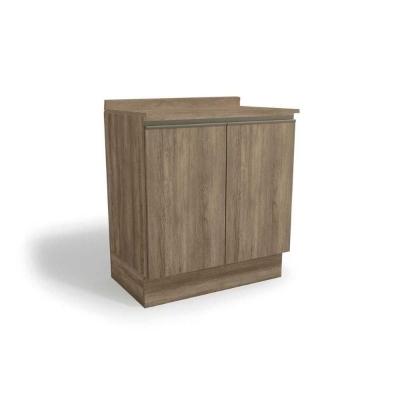 Balcão de Cozinha Maxxi G744 2 Portas c/Tampo 80cm Nogal/Nogal - Kappesberg