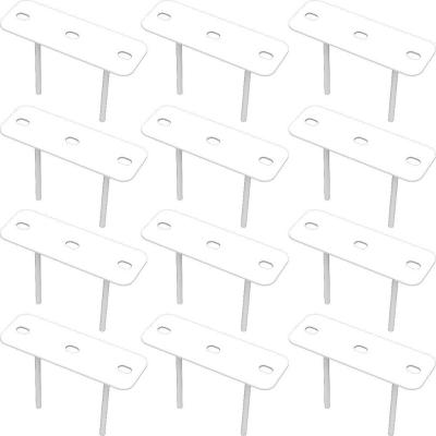 12 Suportes 2 Espetos Estacas Chão Refletor 12 Cjts - Branco