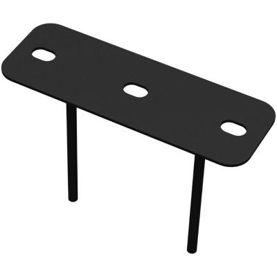 Suporte Refletor 2 Espetos Estacas Chão Jardim - Preto