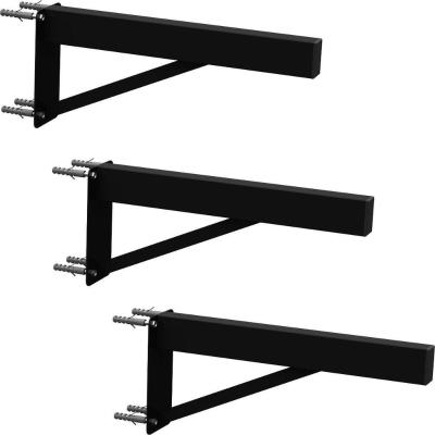3 Suportes Pia Parafusar Bancada Aparador 60 Cm - Preto