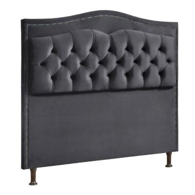 Cabeceira Estofada Holanda 1,40 Casal 2.0 Veludo Speciale Home Cinza Chumbo