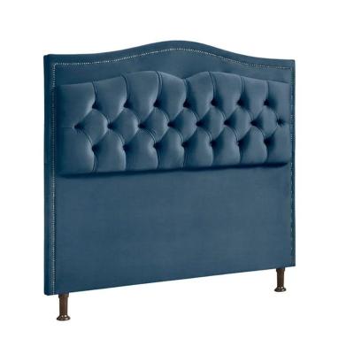 Cabeceira Estofada Holanda 1,40 Casal 2.0 Veludo Speciale Home Azul