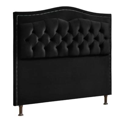 Cabeceira Estofada Holanda 1,40 Casal 2.0 Veludo Speciale Home Preto