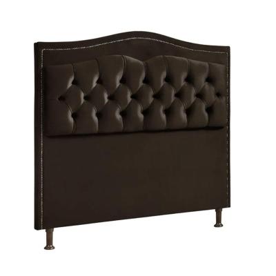 Cabeceira Estofada Holanda 1,40 Casal 2.0 Veludo Speciale Home Marrom Chocolate
