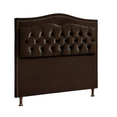 Cabeceira Estofada Holanda 1,60 2.0 Queen Veludo Speciale Home Marrom Chocolate