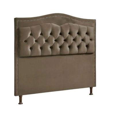 Cabeceira Estofada Holanda 1,60 2.0 Queen Veludo Speciale Home Marrom Castor
