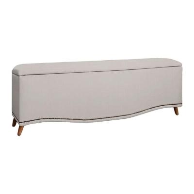 Calçadeira Sapateira Baú Holanda 195cm De Largura Linho Speciale Home Carvalho