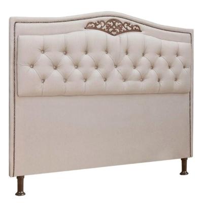 Cabeceira Estofada Holanda 1,40 Casal Linho Speciale Home Capuccino