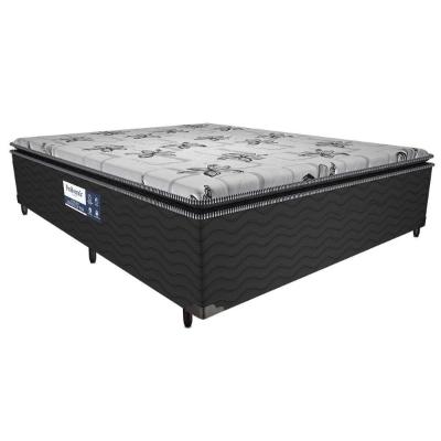 Cama Box Conjugado Casal: Colchão Ortopédico D28 ProDormir Advanced Pillow Top Black  (138x188x50) Probel