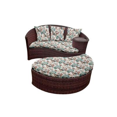 Chaise Orbit Com Puff - Tecido Costela De Adão Verde.