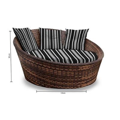 Chaise Orbit Em Fibra Sintética - Tecido Friso Preto