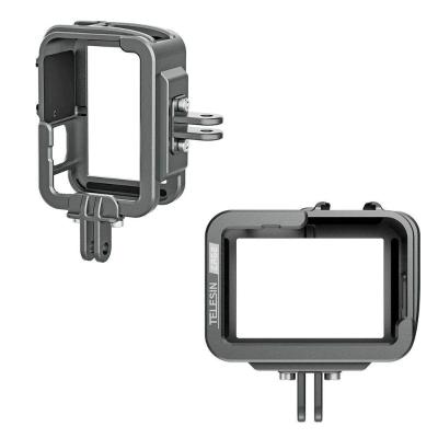 Frame Alumínio Horizontal E Vertical Gopro 12-11-10-9 - Telesin