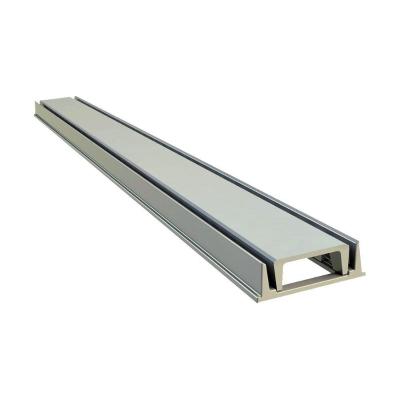 Grelha Linear Invisível Oculta Com Caixilho Bege 100x8cm