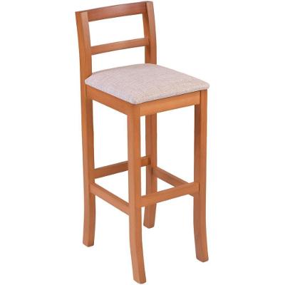 Banqueta Olímpia Madeira Maciça Amêndoa