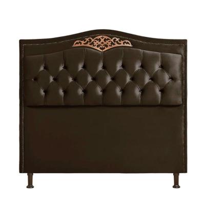 Cabeceira Holanda 195cm King Size Estofada Veludo Speciale Home Marrom Chocolate
