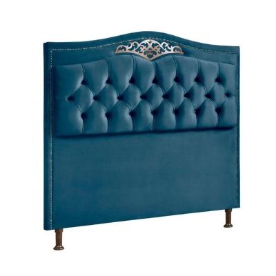 Cabeceira Estofada Holanda 1,60 Queen Veludo Speciale Home Azul